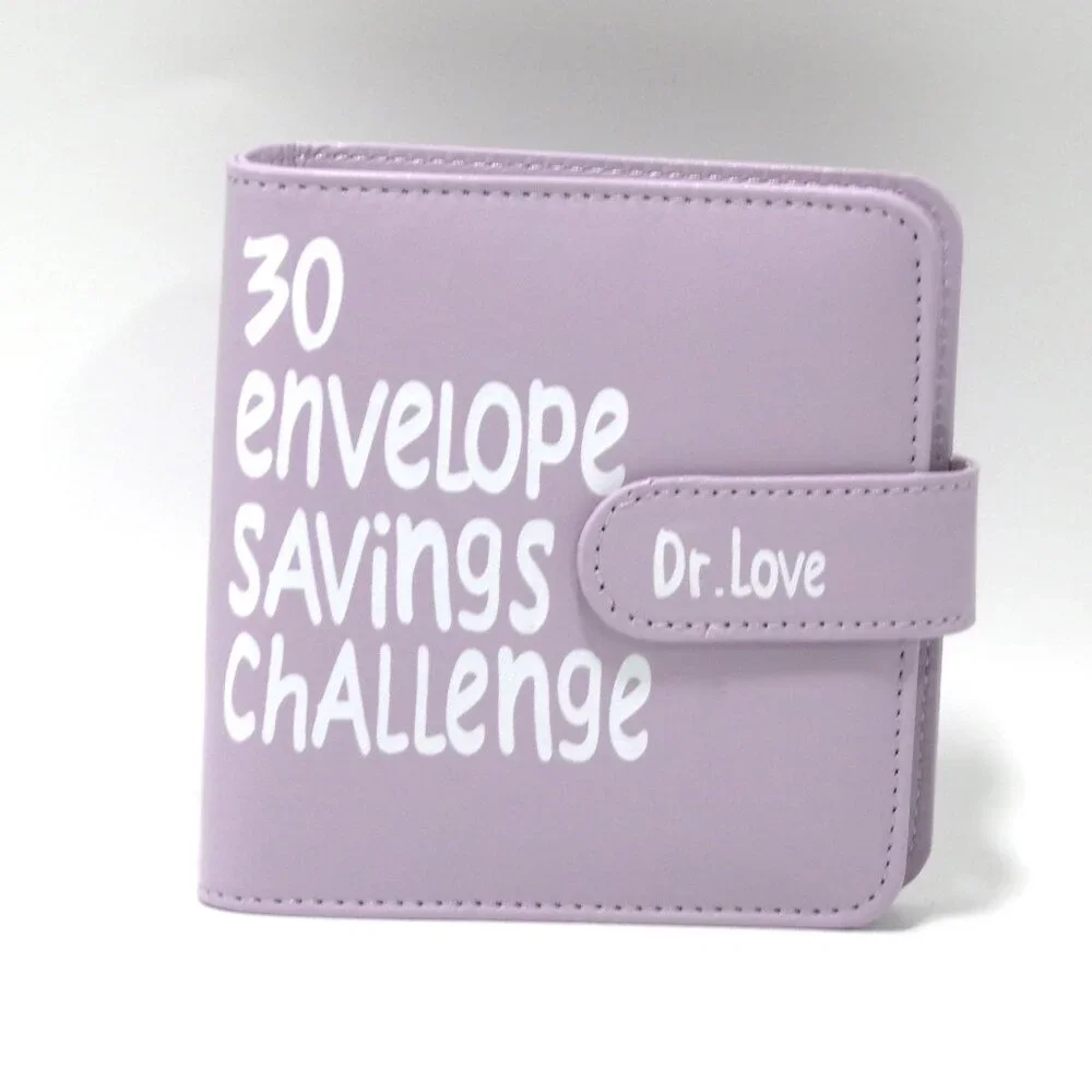 30 Envelope Savings Challenge Purple Binder NEW